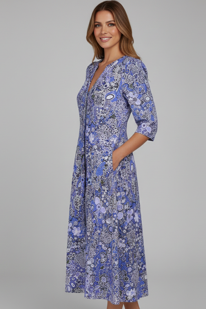 Floral elegant midi dress - Evelina