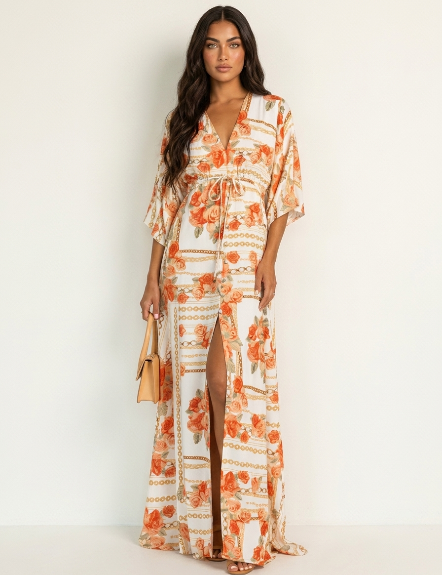 Flowing bohemian maxi dress - Serafina