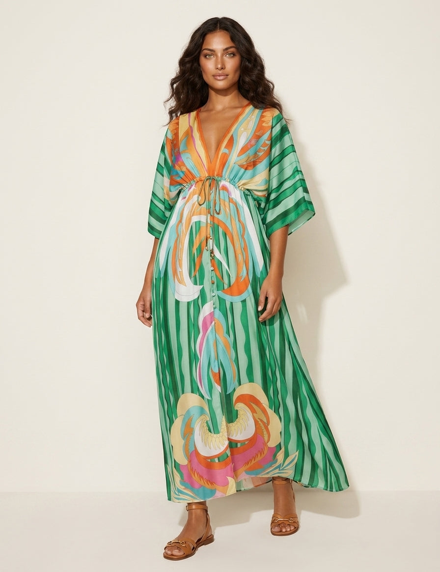 Flowing bohemian maxi dress - Serafina