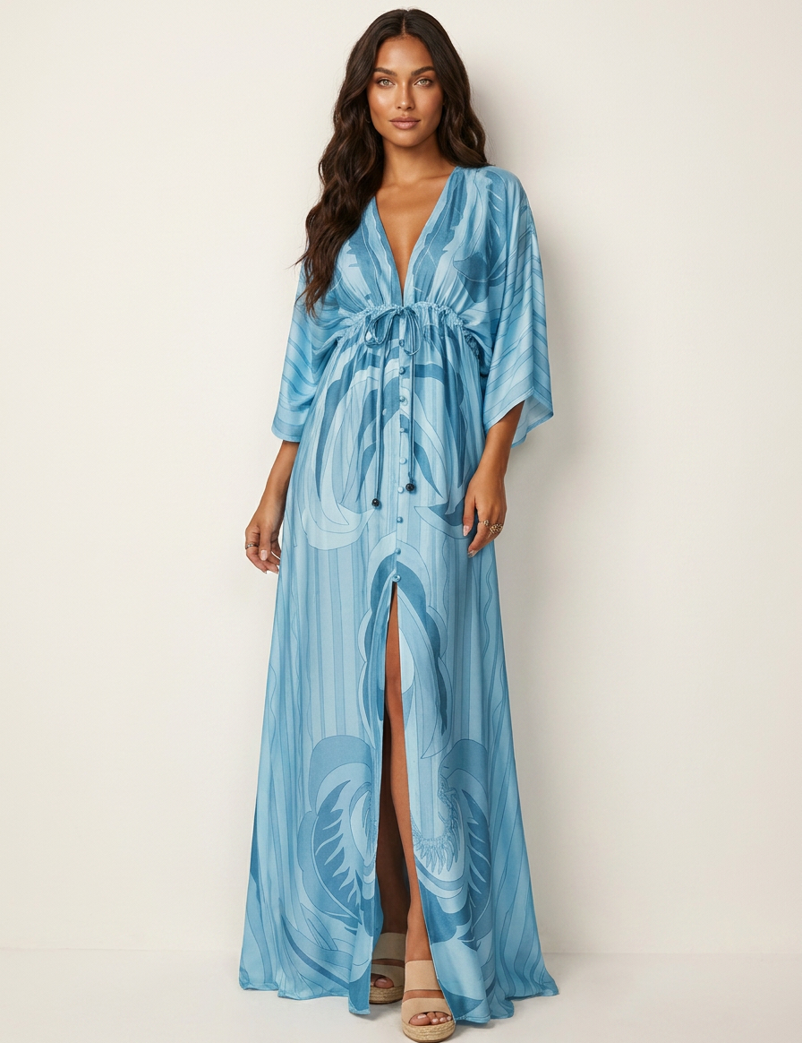 Flowing bohemian maxi dress - Serafina
