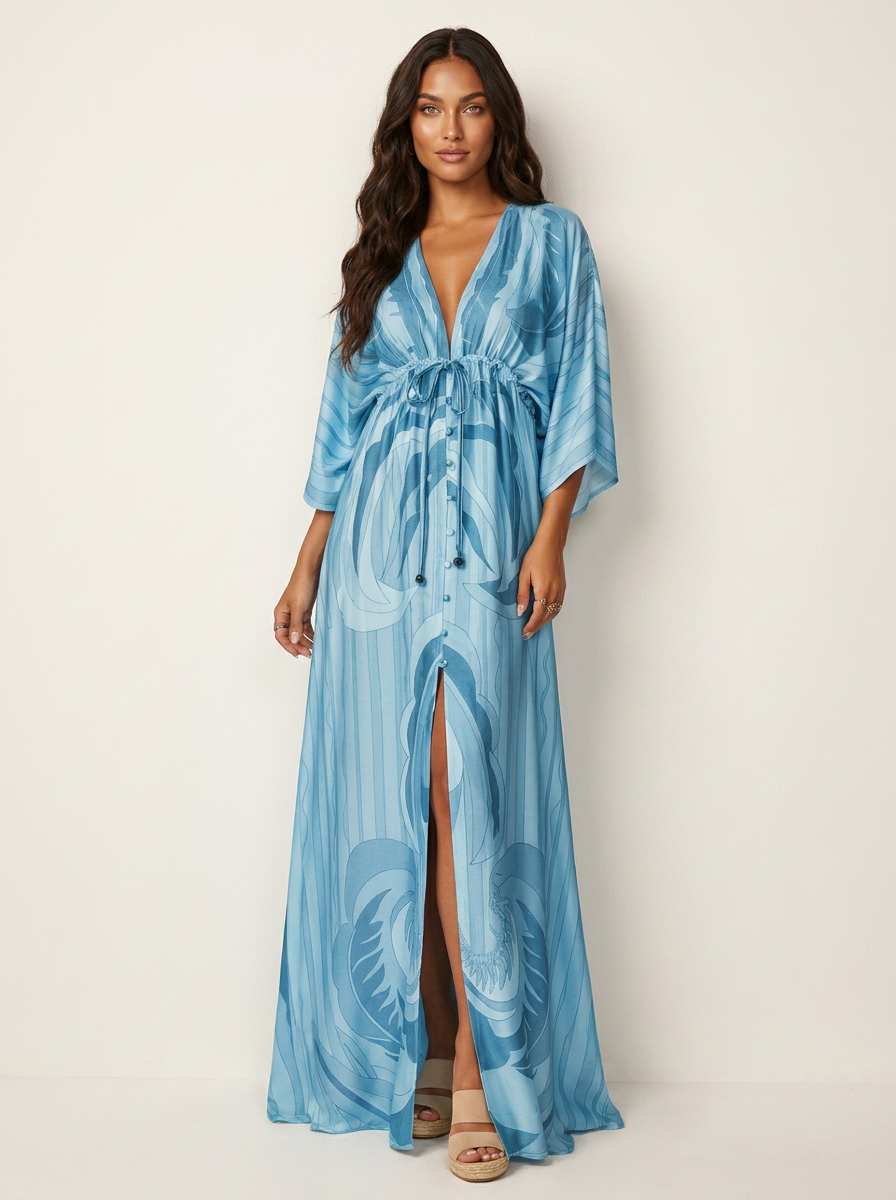 Flowing bohemian maxi dress - Serafina