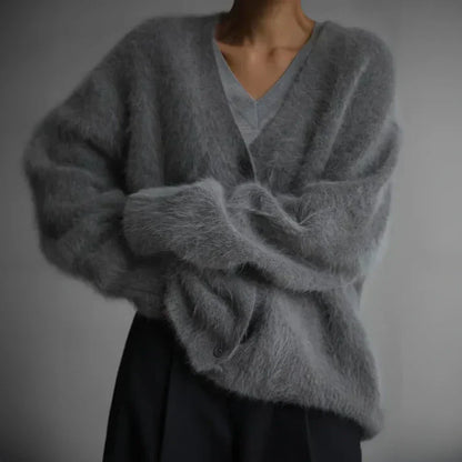 Fluffy soft knit cardigan - Mirelle