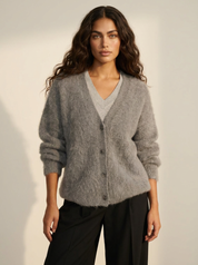Fluffy soft knit cardigan - Mirelle