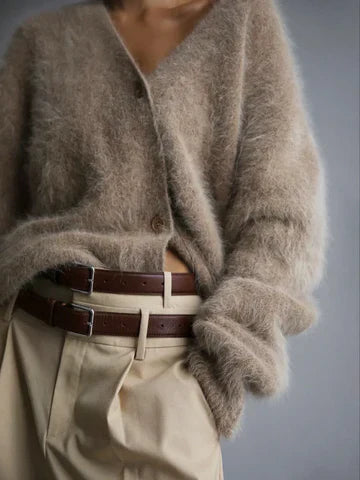 Fluffy soft knit cardigan - Mirelle