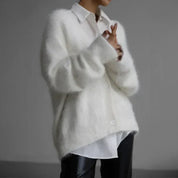 Fluffy soft knit cardigan - Mirelle