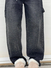 Glitter cargo jeans with a wide-leg fit - Nova
