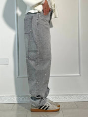 Glitter cargo jeans with a wide-leg fit - Nova