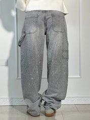 Glitter cargo jeans with a wide-leg fit - Nova