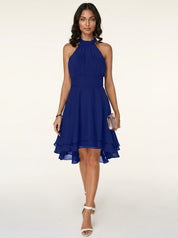 Halter Neck Chiffon Dress - Isabella