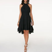 Halter Neck Chiffon Dress - Isabella