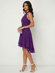 Halter Neck Chiffon Dress - Isabella
