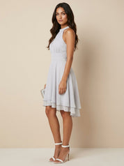 Halter Neck Chiffon Dress - Isabella