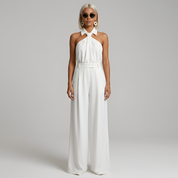 Halter Neck Wide-Leg Jumpsuit - Vivienne