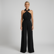 Halter Neck Wide-Leg Jumpsuit - Vivienne