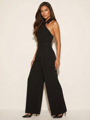Halter Neck Wide-Leg Jumpsuit - Vivienne