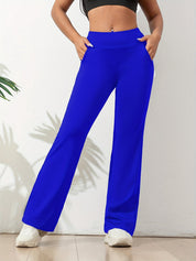 High-Waist Flared Yoga Trousers - Luna