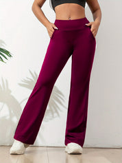 High-Waist Flared Yoga Trousers - Luna