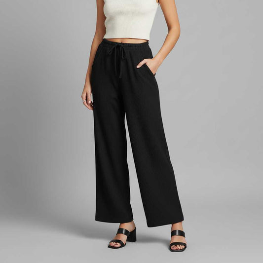 High-Waisted Corduroy Trousers | Women's Wide Leg Pants
