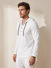 Hooded Casual Henley Shirt - Felix
