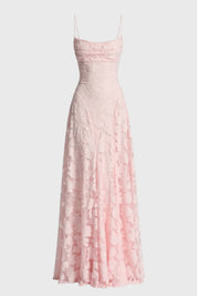 Jacquard maxi dress with thin straps - Vivienne