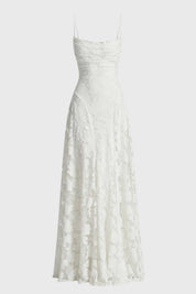 Jacquard maxi dress with thin straps - Vivienne