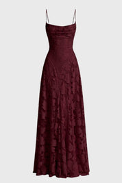 Jacquard maxi dress with thin straps - Vivienne