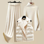 Knitted lounge set with vest - Aurelia