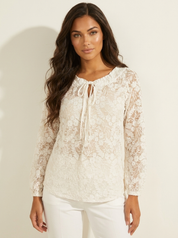 Lace blouse with bow detail - Élise