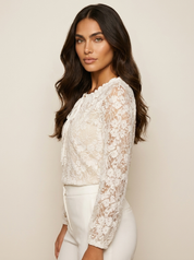 Lace blouse with bow detail - Élise