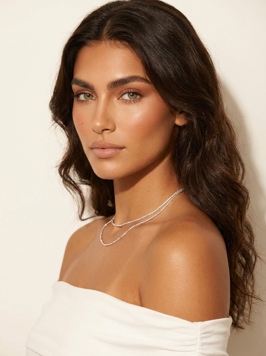 Layered Sparkle Chain Necklace - Aria