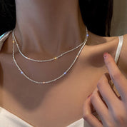 Layered Sparkle Chain Necklace - Aria