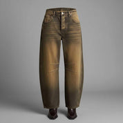 Leopard Print Barrel Jeans | Women's Casual Denim