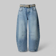 Leopard Print Barrel Jeans | Women's Casual Denim
