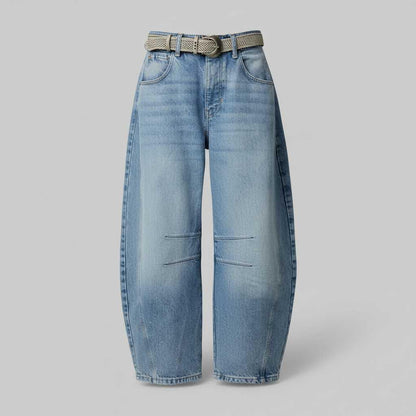 Leopard Print Barrel Jeans | Women's Casual Denim