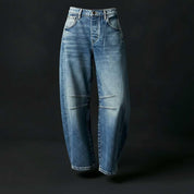 Leopard Print Barrel Jeans | Women's Casual Denim
