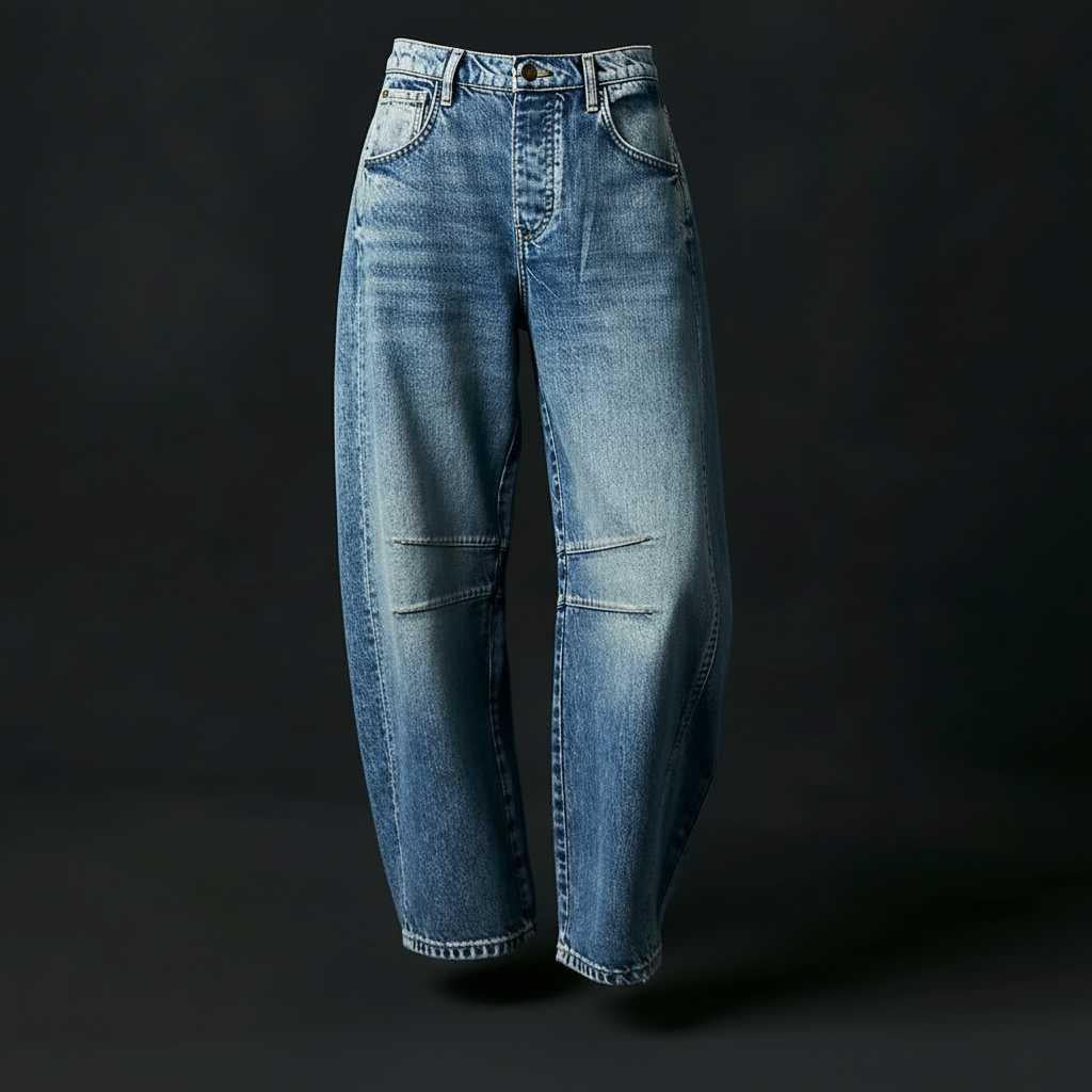 Leopard Print Barrel Jeans | Women's Casual Denim