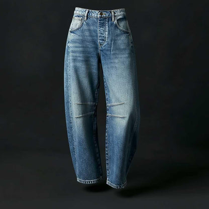 Leopard Print Barrel Jeans | Women's Casual Denim
