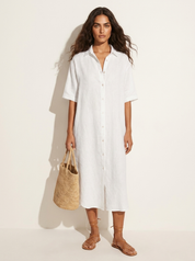 Lightweight button-down blouse dress - Sophie