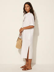 Lightweight button-down blouse dress - Sophie