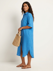 Lightweight button-down blouse dress - Sophie