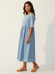 Lightweight midi dress with pockets - Emma