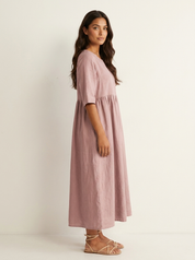 Lightweight midi dress with pockets - Emma