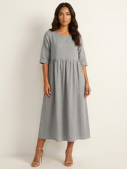 Lightweight midi dress with pockets - Emma