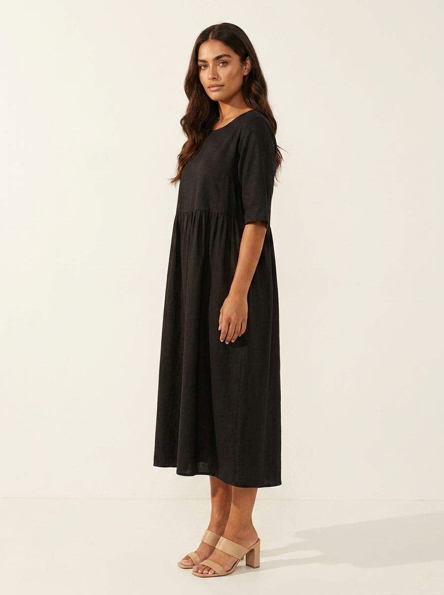 Lightweight midi dress with pockets - Emma