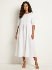 Lightweight midi dress with pockets - Emma