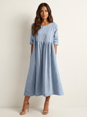 Lightweight midi dress with pockets - Emma