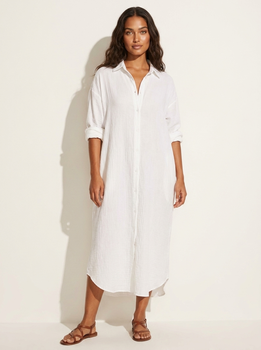 Lightweight, oversized blouse dress - Nora