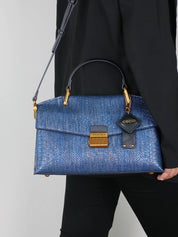 Luxury Croc-Effect Handbag - Valentina