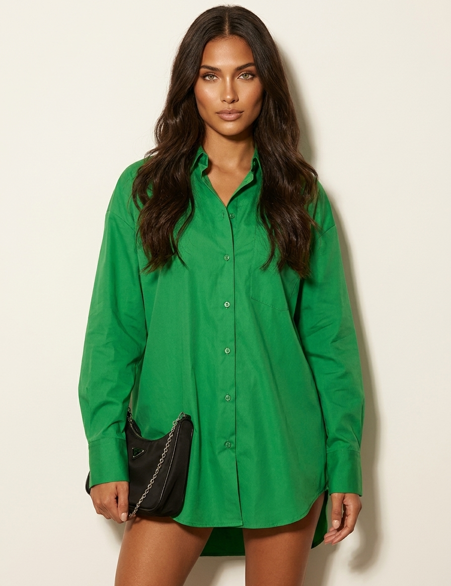 Luxury Oversized Shirt Dress - Mila