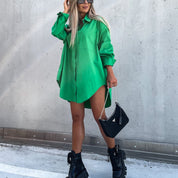 Luxury Oversized Shirt Dress - Mila